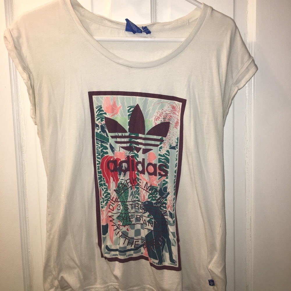 White Adidas Tee